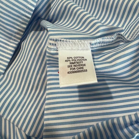 Lot of 2 Croft & Barrow Men’s XXL Blue Pinstripe Button-Down Shirts Easy Care - Picture 11 of 11